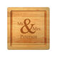 Maple 12 inch Square Mr & Mrs Cutting Board Image 1 of 2